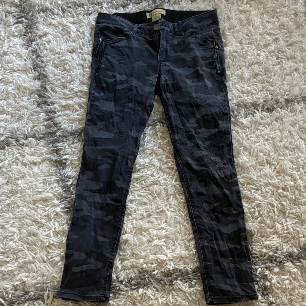 Democracy Blue Camouflage Skinny Jeans